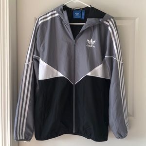Adidas zip up windbreaker jacket